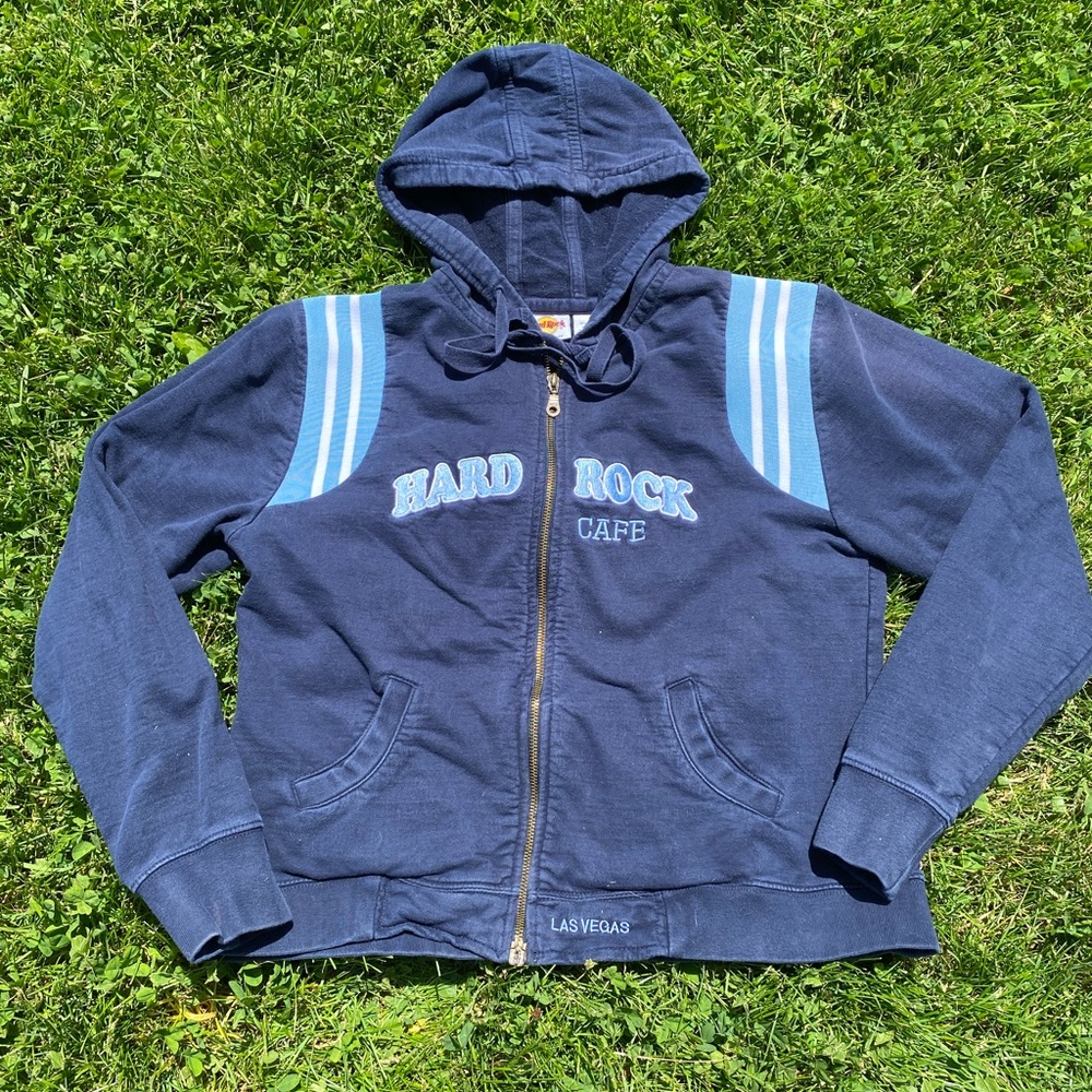 Y2K Hard Rock Cafe zip up sweatshirt